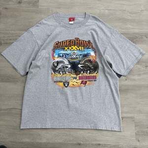 2003 NFL Super Bowl XXXVII Oakland Raiders vs Tampa Bay Buccaneers T-Shirt XL